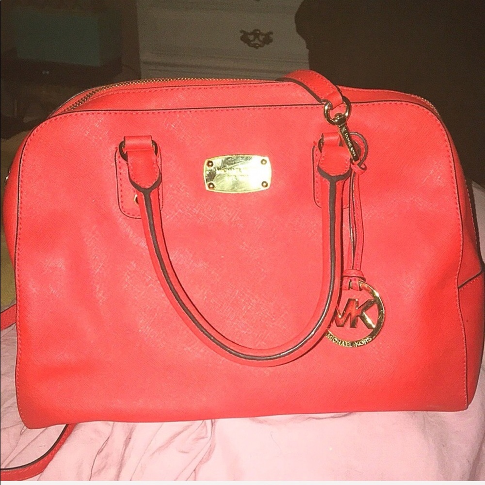 Michael Kors Handbag Red Authentic Designer